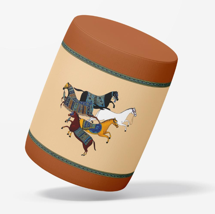 Adawall Figüratif At Desenli Puf görseli