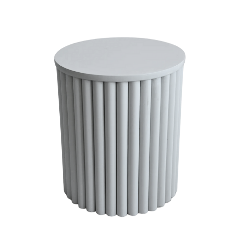 Beyaz Çıtalı Yan Sehpa görseli