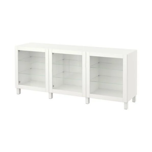 IKEA Besta Camlı Beyaz Konsol görseli